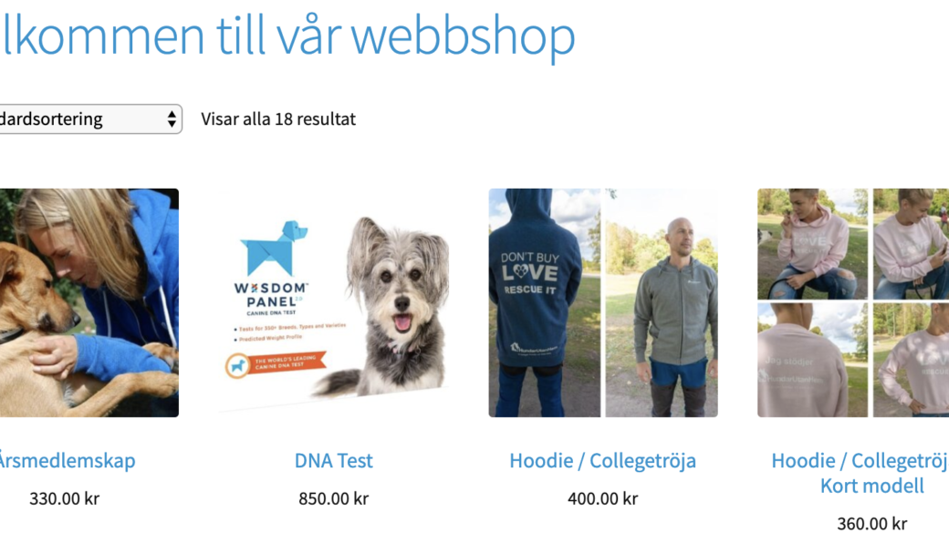 Webbshoppen tillbaka!